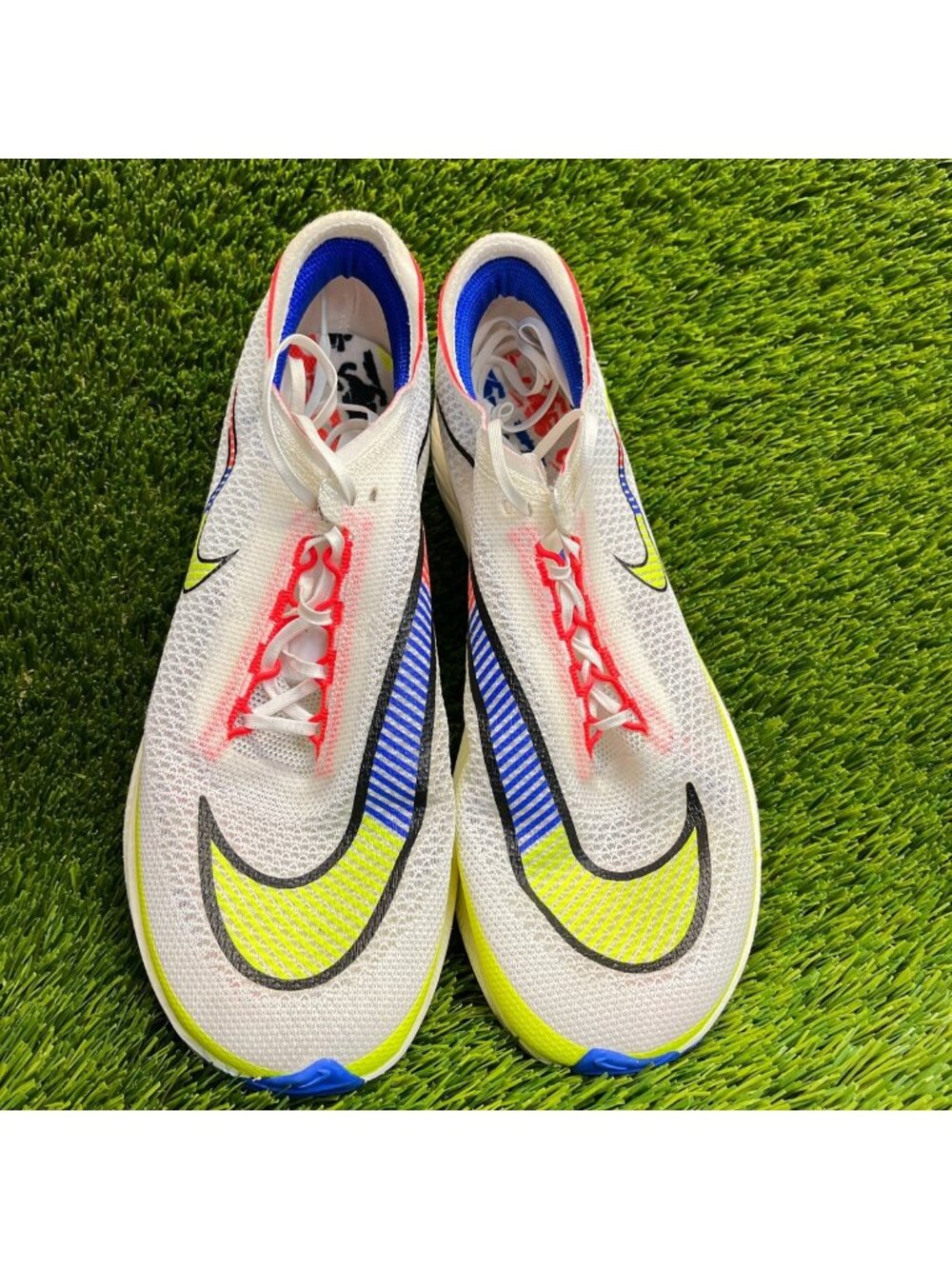 Nike ZoomX Streakfly Premium Mens Size 9 White Volt Blue Running Shoes Sneakers - Picture 7 of 12